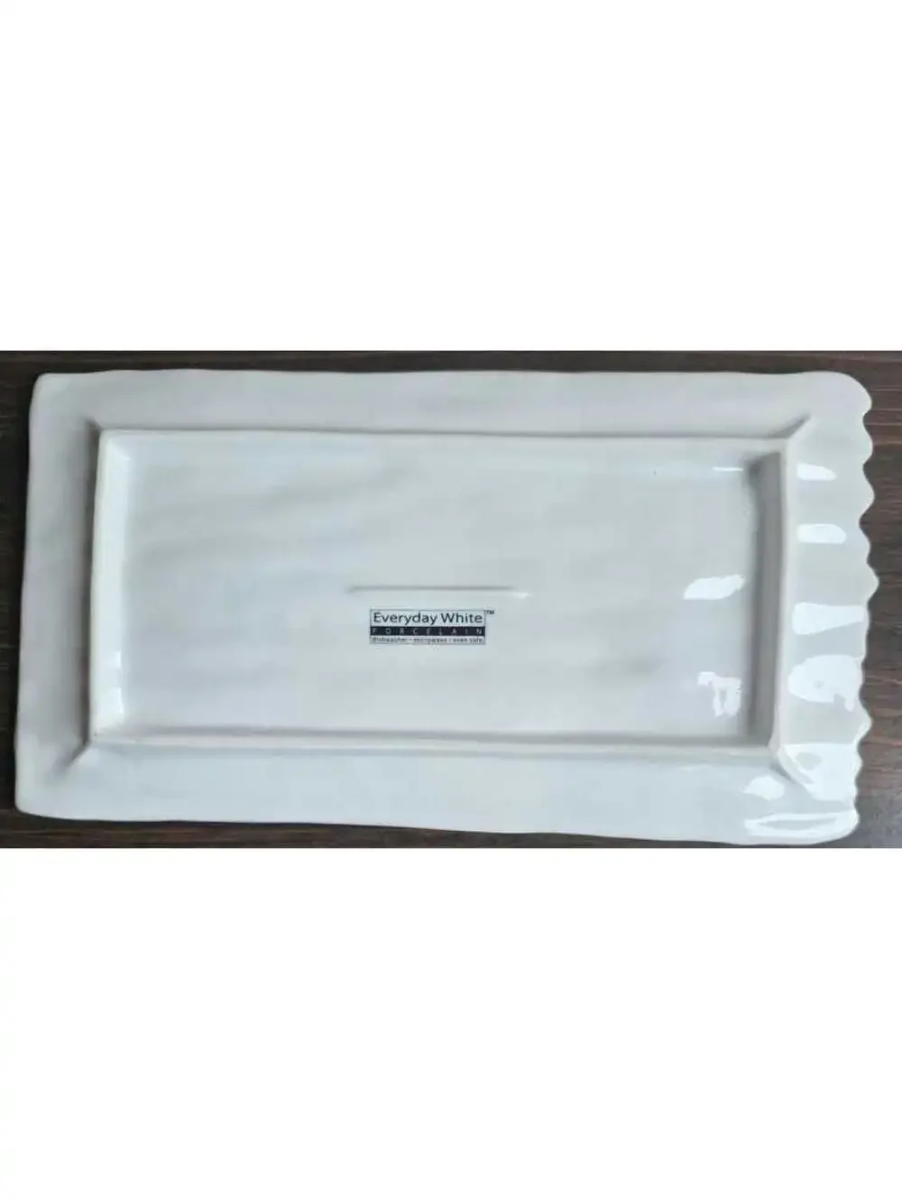 Everyday White™ Porcelain Asparagus Serving Platter Raised Asparagus Design Tray